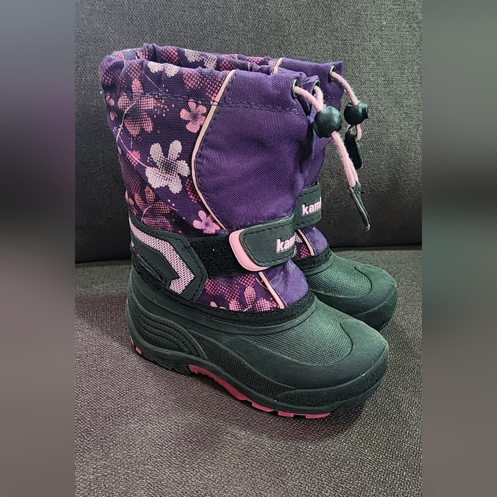 Girl's Purple Kamik Felt Lined Boots